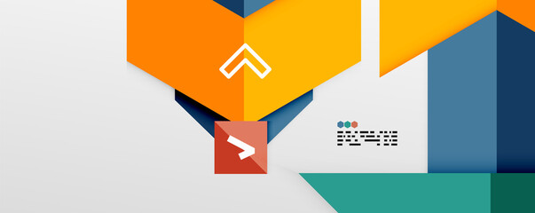 Shiny color triangles and geometric shapes vector abstract background