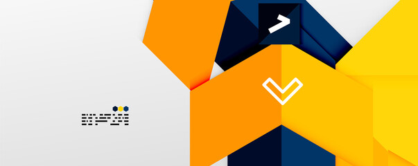 Shiny color triangles and geometric shapes vector abstract background