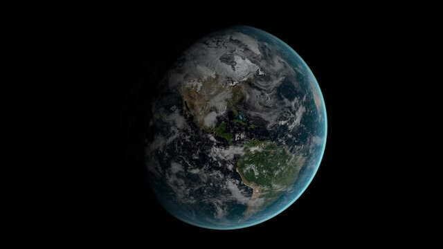 zoom out of the earth from europe 4K animation