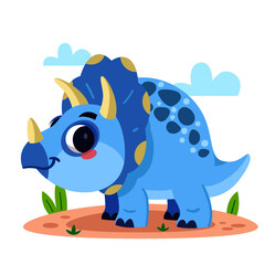 Cartoon Baby Triceratops