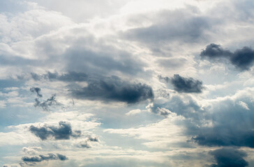 gray sky with clouds background