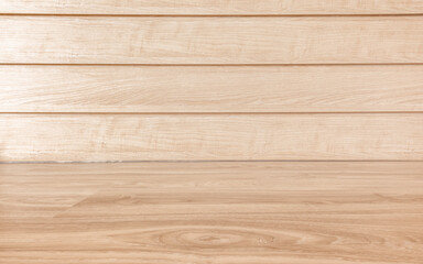 Wooden beige box background for product display montage