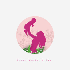 vector illustration of Mothers day. background.