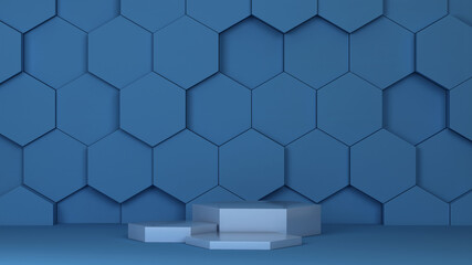 Abstract podium stage as a showcase for product design