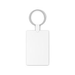 Blank steel keychain mockup