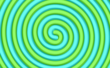 Abstract blue and green candy spiral background. Pattern design for banner, cover, flyer, postcard, poster, other. Round lollipop vector illustration