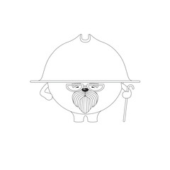 Saturn in vector. Cartoon Saturn. Children's illustration of Saturn