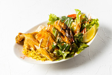 ニューヨーク風チキンオーバーライス　 street food chicken over rice 