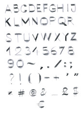 English unique hand drawn alphabet. Lettering, typography.