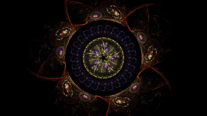Fototapeta na wymiar 3d effect - abstract fractal pattern