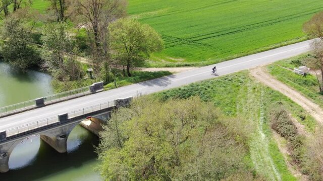 Bridge over La Ba&iuml;se, Lot-et-Garonne, France, Europe
