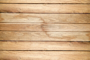 Top view of teak wooden board for background or wallpaper.