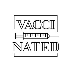 Vaccianted slogan t-shirt design. Vaccine related typography. Vector illustration.