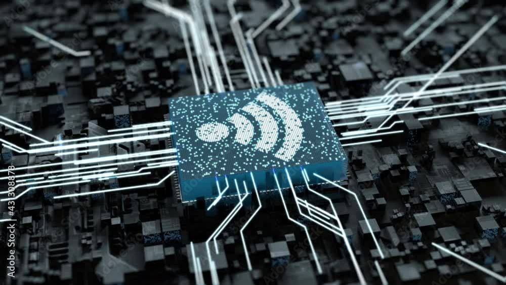 Wall mural global dissemination of information on the internet. wireless digital signal in an abstract online c