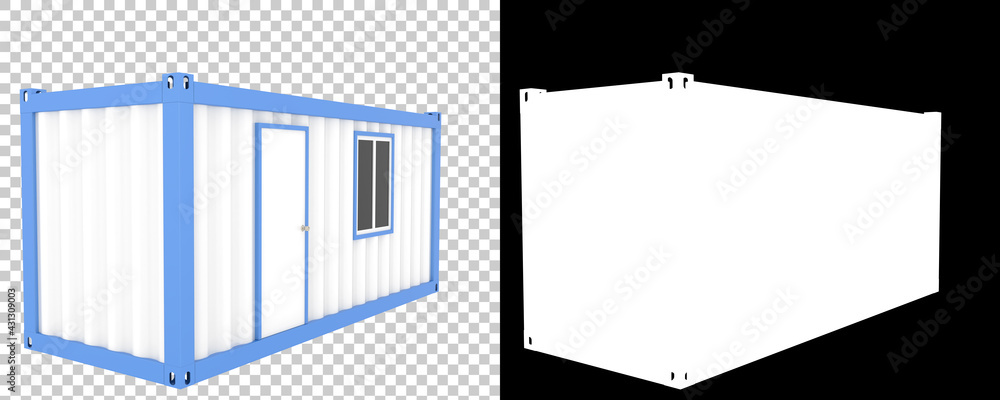 Poster Container isolated on background with mask. 3d rendering - illustration