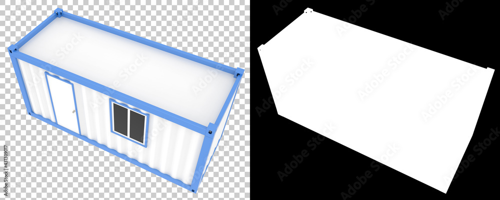 Poster Container isolated on background with mask. 3d rendering - illustration