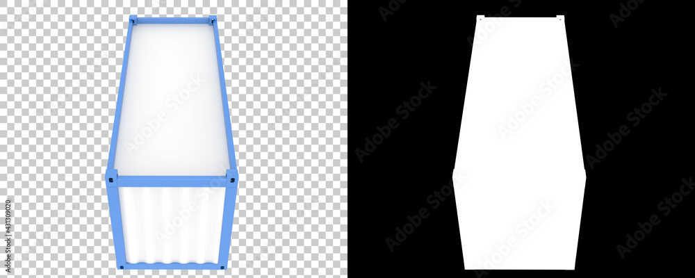 Poster Container isolated on background with mask. 3d rendering - illustration