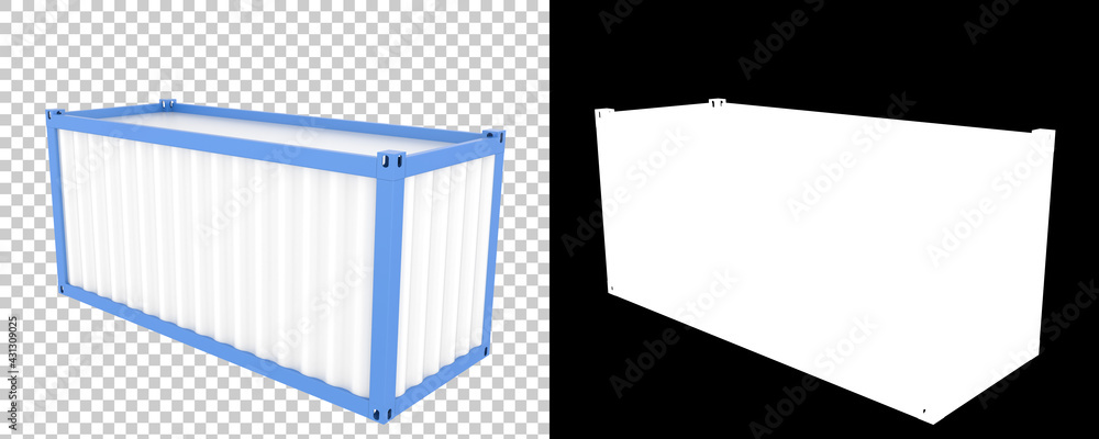 Poster Container isolated on background with mask. 3d rendering - illustration
