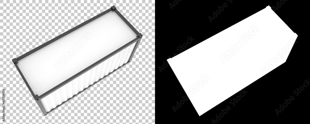 Poster Container isolated on background with mask. 3d rendering - illustration