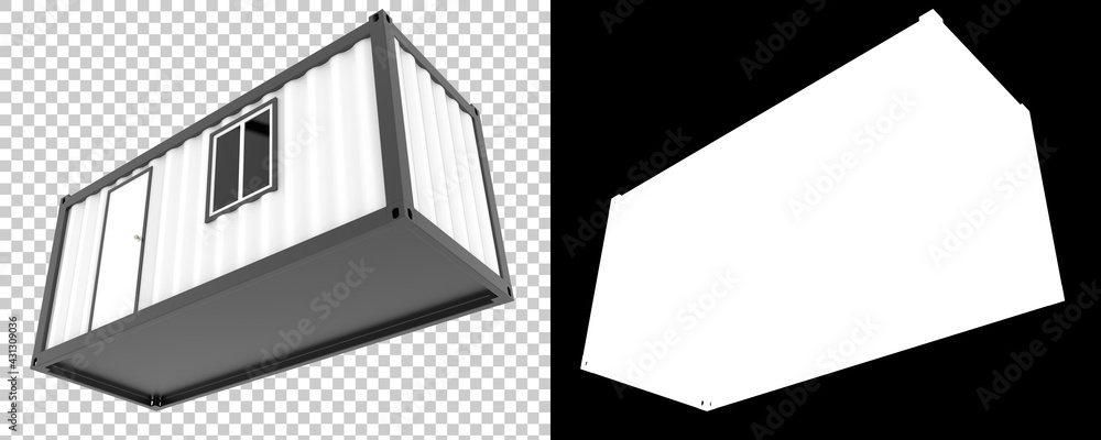 Poster Container isolated on background with mask. 3d rendering - illustration