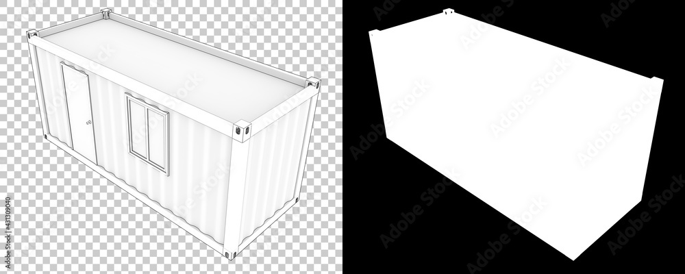 Poster Container isolated on background with mask. 3d rendering - illustration