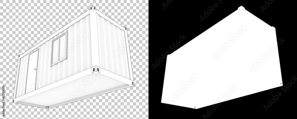 Poster Container isolated on background with mask. 3d rendering - illustration
