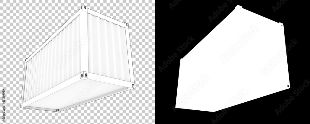 Poster Container isolated on background with mask. 3d rendering - illustration