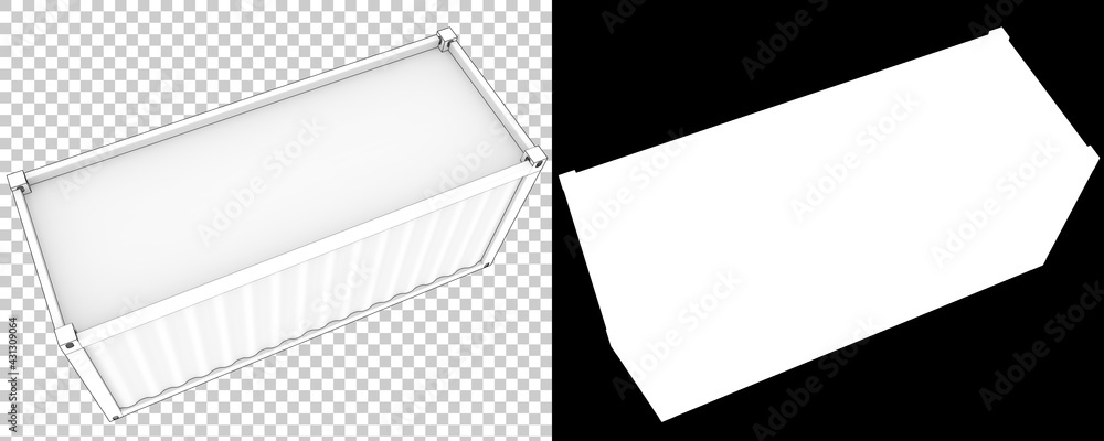 Poster Container isolated on background with mask. 3d rendering - illustration