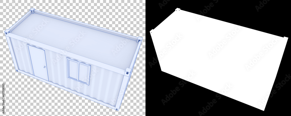 Poster Container isolated on background with mask. 3d rendering - illustration