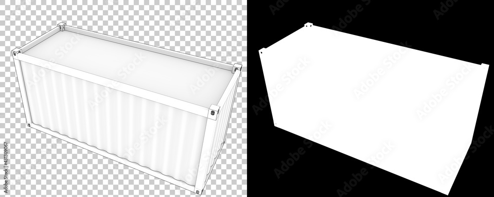 Poster container isolated on background with mask. 3d rendering - illustration