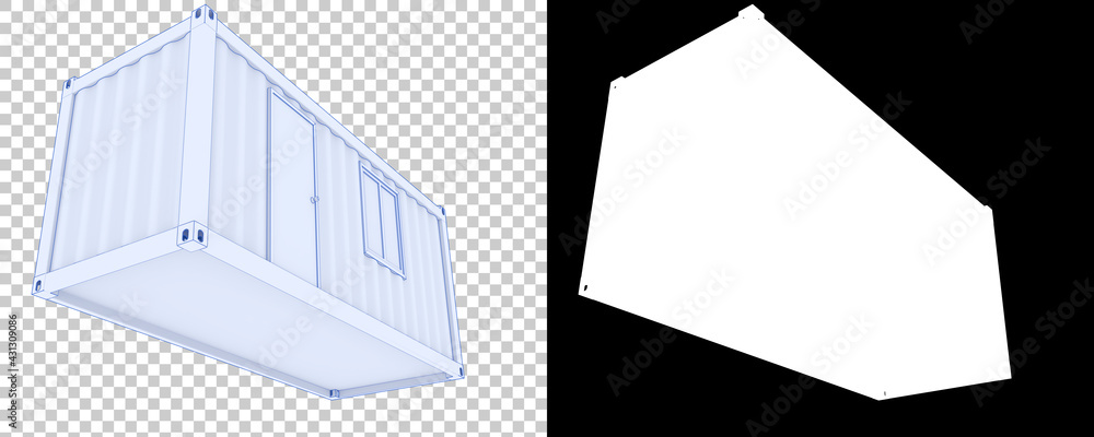 Poster Container isolated on background with mask. 3d rendering - illustration