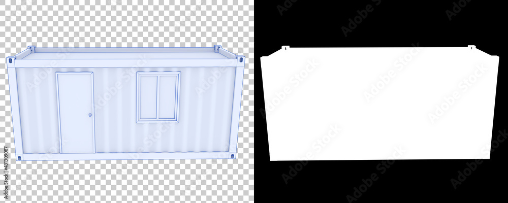 Poster container isolated on background with mask. 3d rendering - illustration