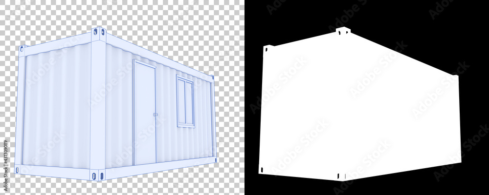 Poster Container isolated on background with mask. 3d rendering - illustration