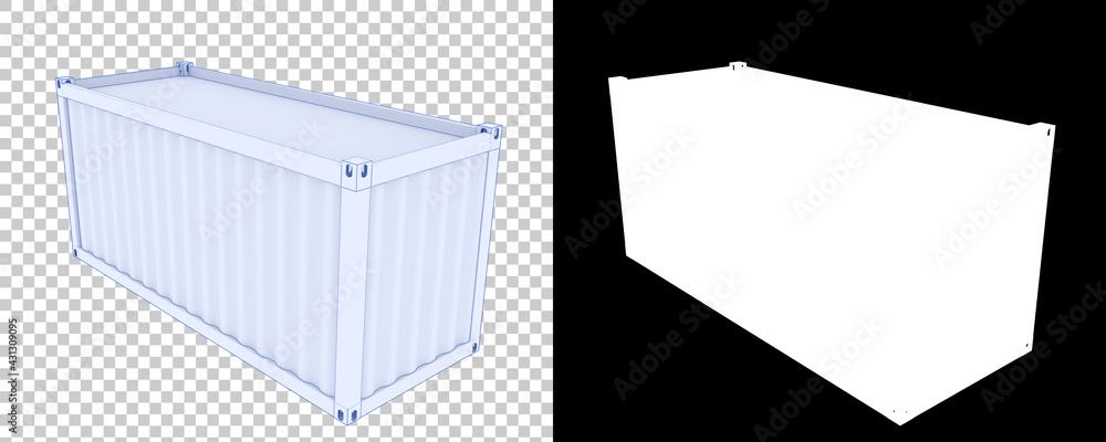 Poster Container isolated on background with mask. 3d rendering - illustration