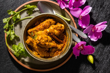 チキンカレー　Asian style very spicy chicken curry 