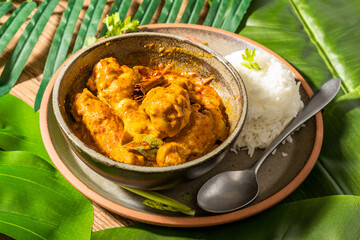 チキンカレー　Asian style very spicy chicken curry 