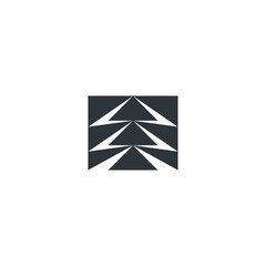 Obraz premium Maori Logo - Samoan Tribal Tattoo Symbol Polynesian Pattern Decoration Motif Isometric Triangle Hawaian style Ethnic Decor Tiki