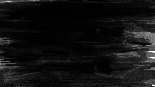 Brushstroke paintings set. Stop motion cg animation. Paintbrush drawing on board. Black and white. Place for text, title, caption. Brush transition. Can use in vertical position