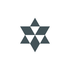 Maori Logo - Samoan Tribal Tattoo Symbol Polynesian Pattern Decoration Motif Isometric Triangle Hawaian style Ethnic Decor Tiki