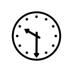 clock icon vector isolated on white, popular style