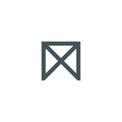M Letter Logo Lettermark M Monogram - Typeface Type Emblem Character Trademark