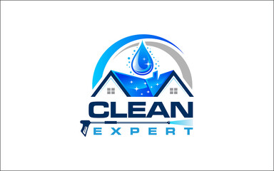 Obraz premium Illustration vector graphic of pressure power wash spray logo design template-26