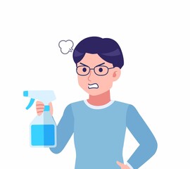 Man with glasses dressed in blue