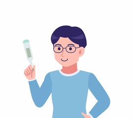 Man with glasses dressed in blue