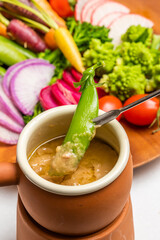 バーニャカウダ　イタリアのグルメ　Bagna cauda Italian gourmet