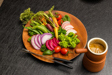 バーニャカウダ　イタリアのグルメ　Bagna cauda Italian gourmet