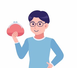 Man with glasses dressed in blue