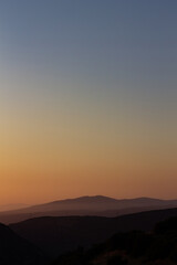 sunset in the mountains