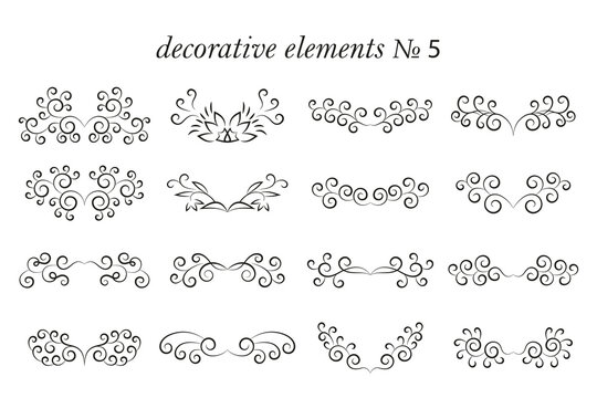 Vector set of elegant vintage decorative elements 5