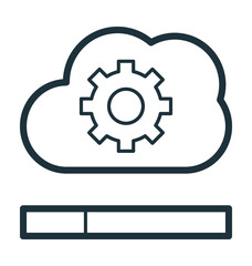 Cloud Settings Vector Icon